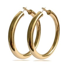 Women's Fashion Jewelry Gold Silver Rose Gold Thick 2.5" Hoop Earrings 1-82