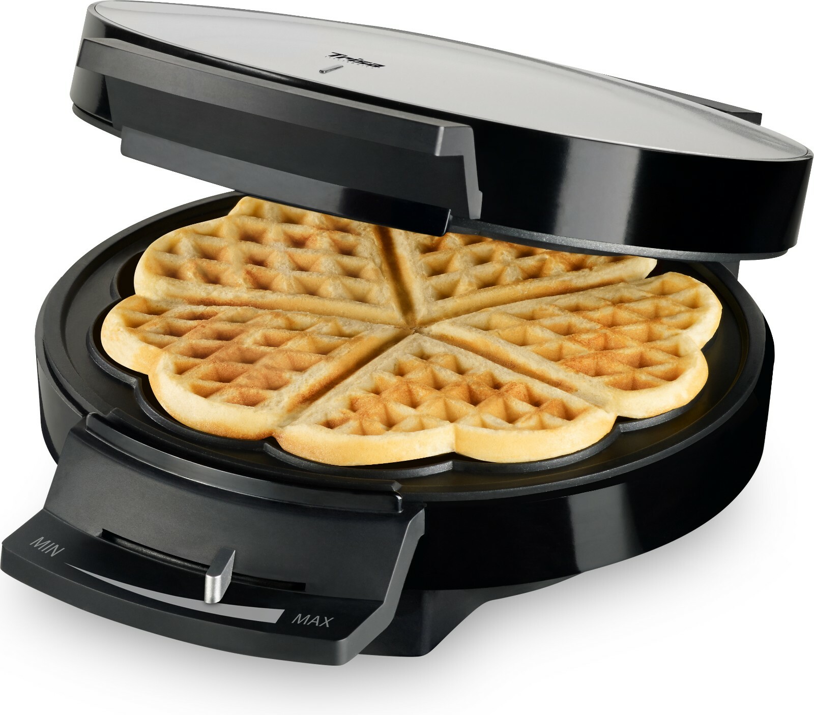 Piastra Waffle Trisa 1000W 7352.4212: Waffle a Cuore Facili e Veloci