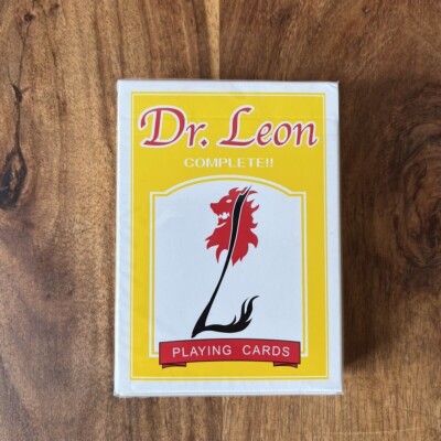 Rare Dr. Leon playing cards, yellow, Ohio printed, new and sealed!
