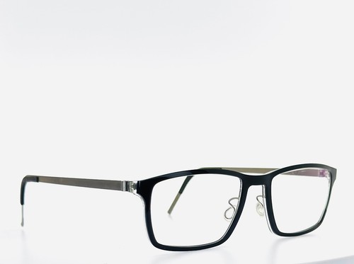 LINDBERG ACETANIUM 1228 100/B7E1 AH06 Black Rectangle Eyeglasses 54-18-135 B:35 - Picture 2 of 12