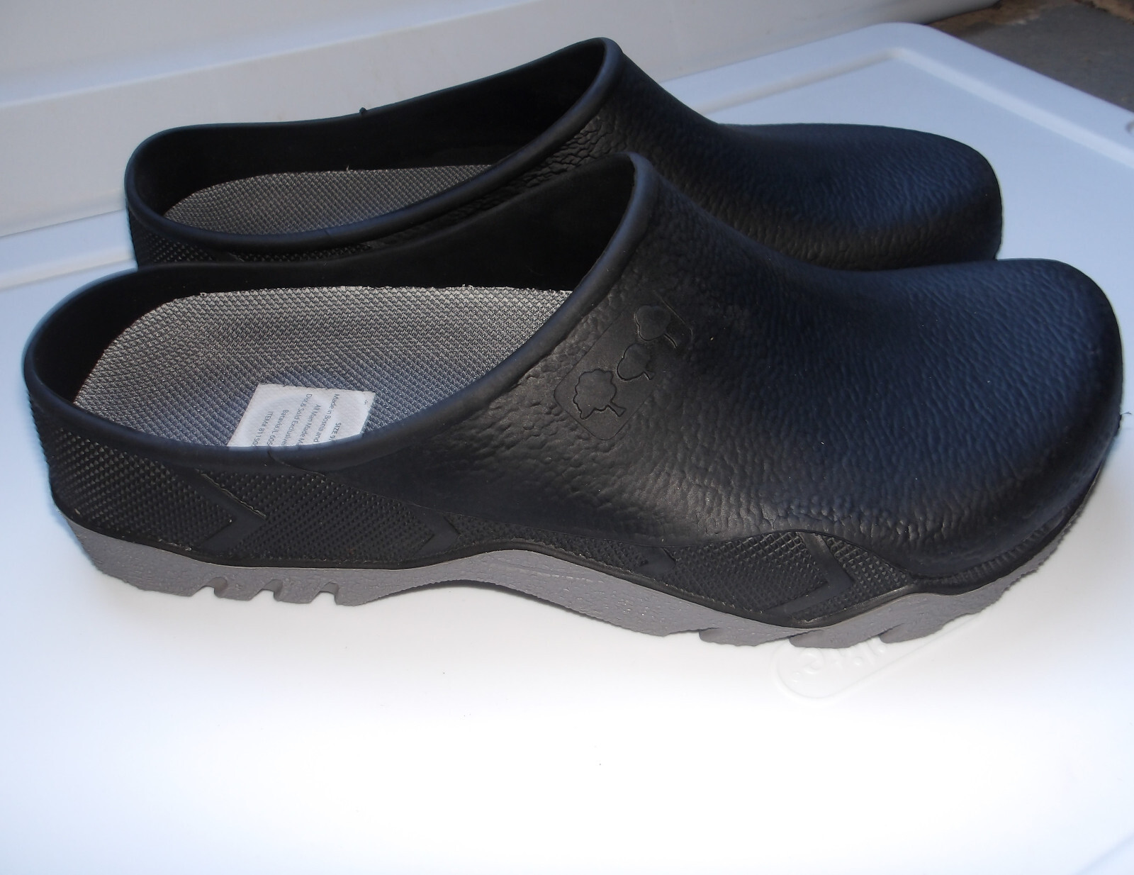GARDENLINE GARDEN SHOES CLOGS BLACK Removable Insock Easy Clean