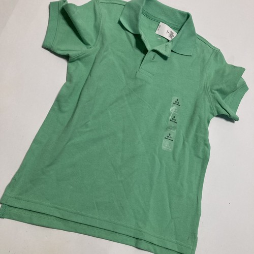 GAP Kids Green Polo Shirt Size Small Light Green Collar Short Sleeve (6-7)