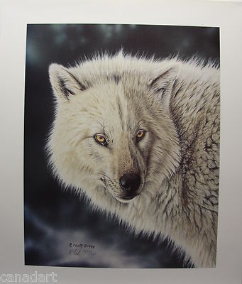 Randy FEHR '' Trigger '' LTD art print Timber Wolf RARE mint print Certificate COA