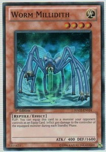 Worm Millidith - HA02-EN024 - Super Rare - Unlimited Edition x3 - Near Mint