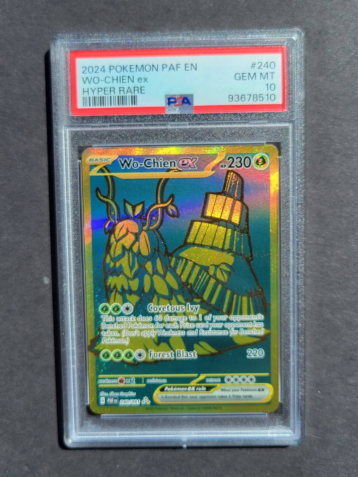 PSA 10 WO-CHIEN EX 240/091 - S&V PALDEAN FATES HYPER RARE HOLO - GEM MINT