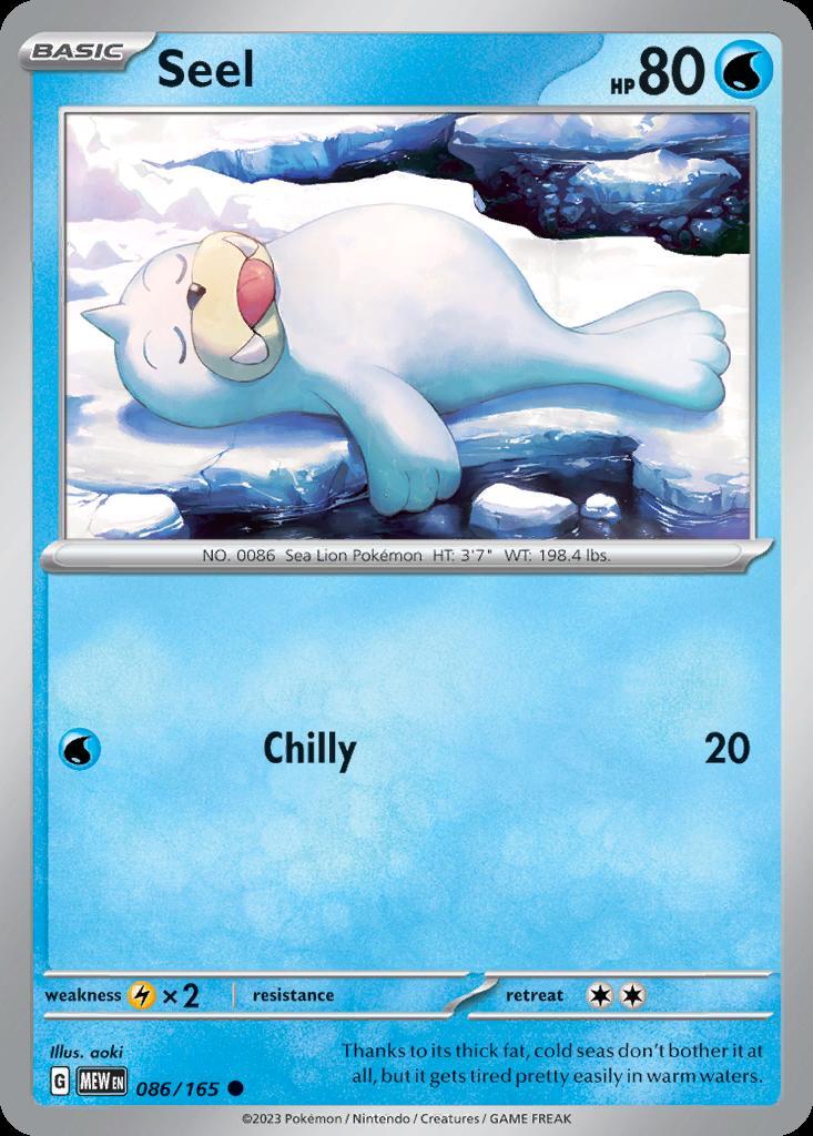 Pokemon Seel (86/207) 151 NM