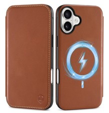 SHIELDON Case for iPhone 16 Plus Phone Case MagSafe Compatible Retro Brown