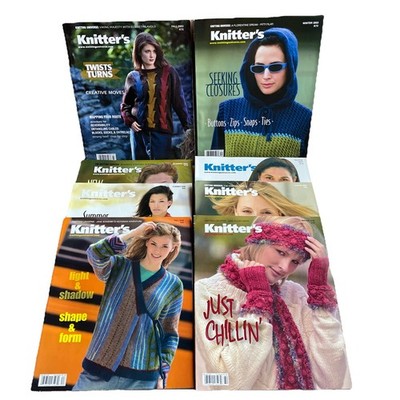 Knitter's Magazines Lot of 8 2000's Knitting Patterns See Description