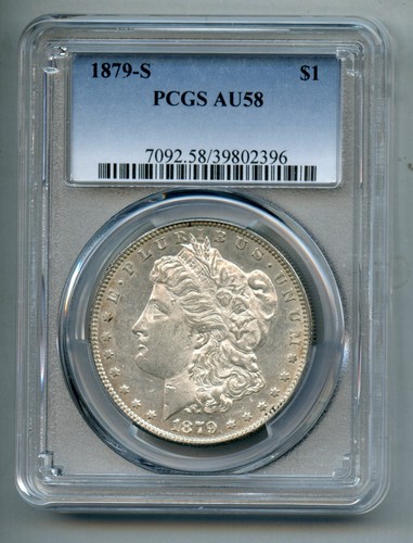1879 S Morgan Silver Dollar PCGS AU 58