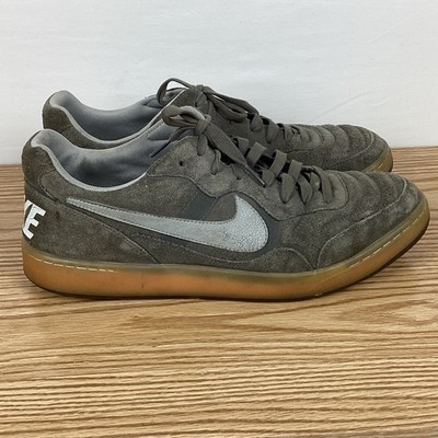 NIKE TIEMPO PREMIER 94 GREY SUADE SOCCER TURF SNEAKERS. SIZE US