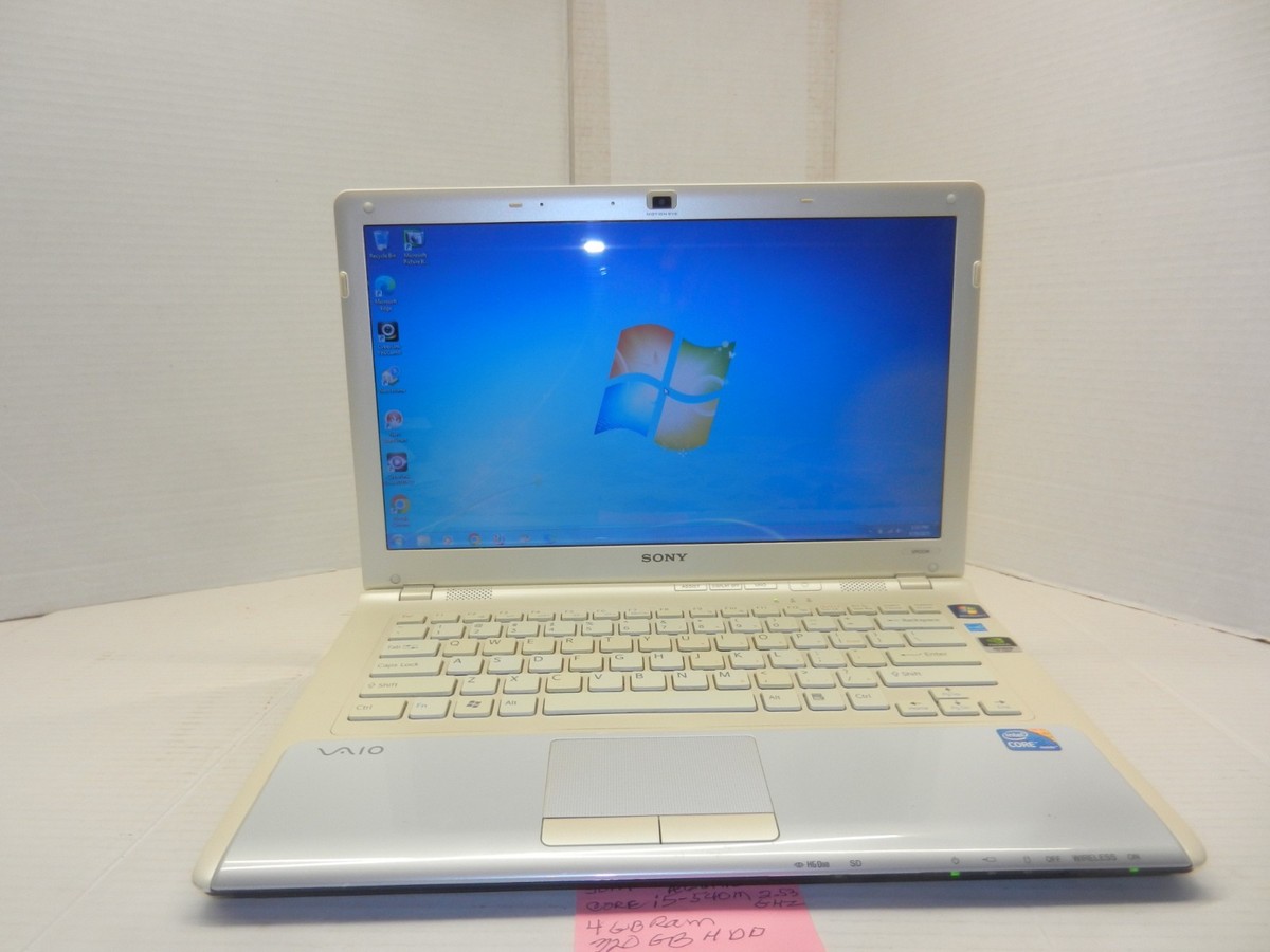 SONY VPC-CW290X PCG-6141L CORE i5-540M@2.53GHZ 4GB RAM 320GB RAM