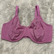 Wacoal 32DDD Bra Pink Inside Job Underwire 855345 Back Closure