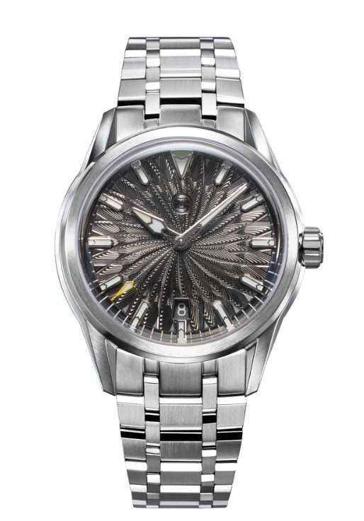 New Zelos Helica Slate Grey Steel 39mm 100m Watch - DEALER