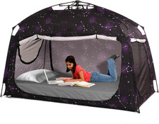Starry Indoor Privacy Bed Tent - Easy Set-Up Canopy with 3 Doors, Full Size