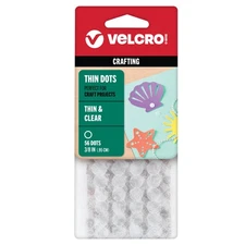 VELCRO(R) Brand Thin Fasteners Dots 3/8" 56/Pkg Clear