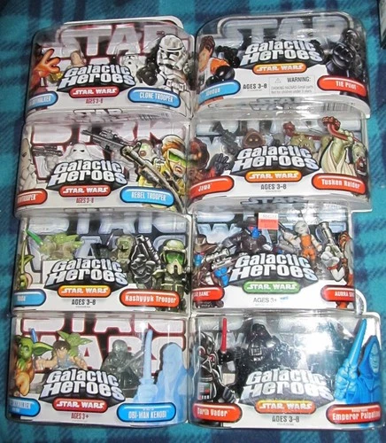 Lot of 8 - Star Wars Galactic Heroes Vintage 16 Different Assorted Figures NEW