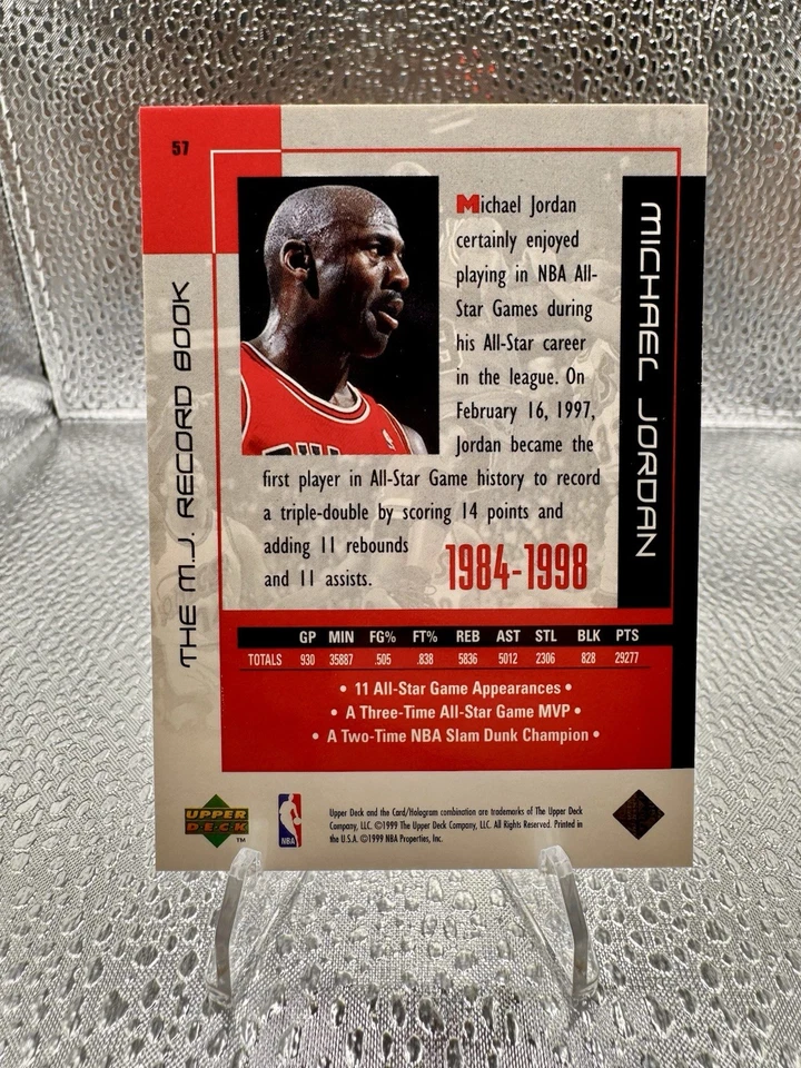 1999 Upper Deck Michael Jordan Career Collection #57 Chicago Bulls - Image 2 of 2