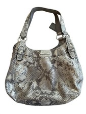 Coach Madison Metallic Python Lindsey Satchel Shoulder Leather Snake Bag