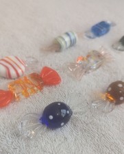 Glass Candy Set Of 10 Pieces Murano Style Decor