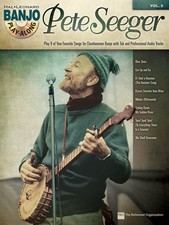Pete Seeger Banjo Play-Along Vol 5 Tab Music Learn 8 Songs Hal Leonard Book CD