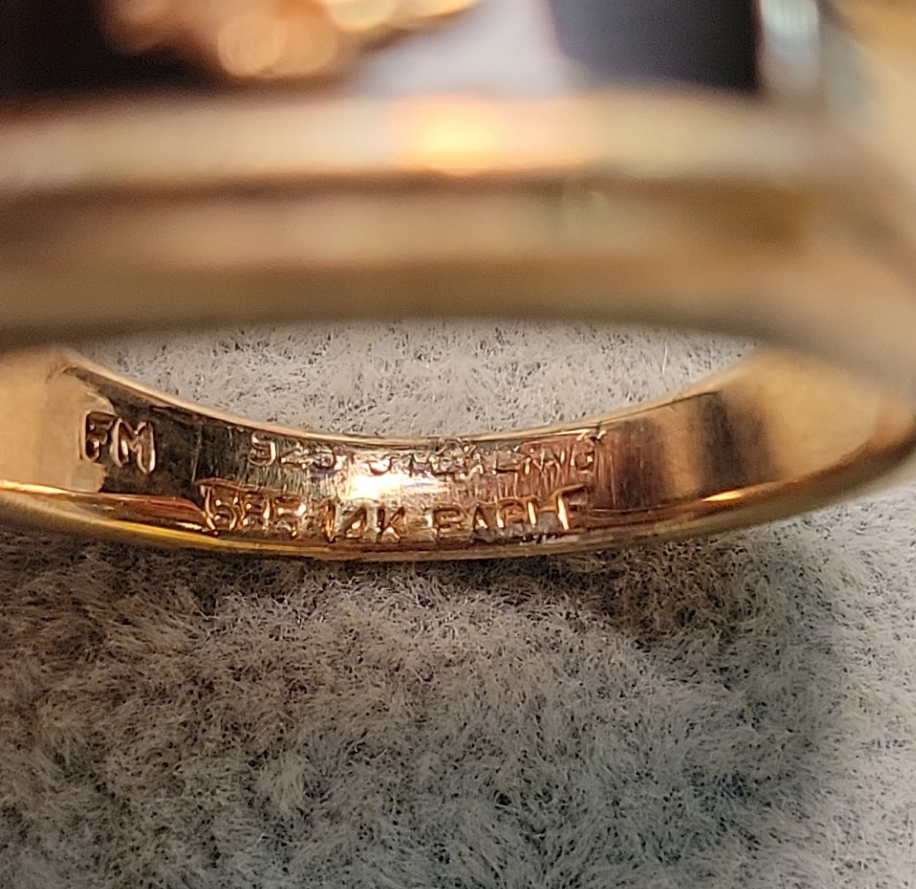 Sterling Silver Ring 14K Solid Gold Eagle Frankli… - image 5