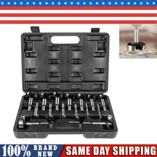 Forstner Bit Set 16PCS High Strength Steel Wood Drill Bits,1/4" to 2-1/8", Black