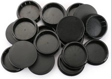 Heavy-Duty 2" Plastic Black Hole Plugs - Snap-in Panel Covers for Versatile Use