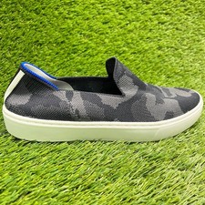 Rothy  s The Original Slip On Womens Size 6 Gray Camo Walking Shoes Sneakers