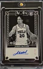 2024-25 Noir Jared McCain RC Auto Black White 76ers Rookie On Card /99