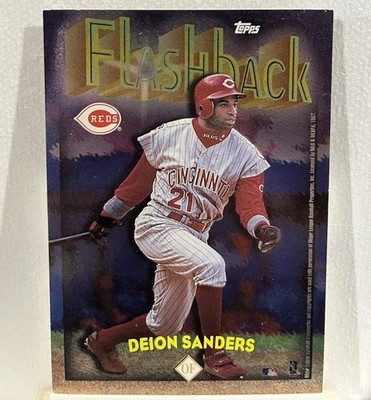 1998 Topps Chrome Flashback #FB9 Deion Sanders New York Yankees SP