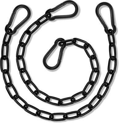 2 Pack Hanging Swing Chain with 4 Carabiners 25In, 660LB Capacity Heavy Duty Ham