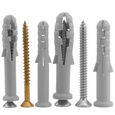 Self-tapping Screws With Expansion Rawl Wall Brick Stone Concrete Plastic Plugs