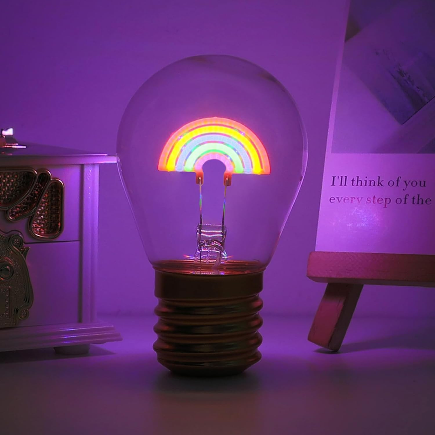 Lampada LED Neon Rainbow USB - Lampadina Wireless Ricaricabile