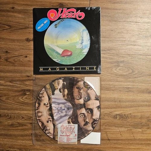 Lot of 2 Heart – Magazine / Styx – Pieces Of Eight Picture Disc Ltd. Ed Sealed