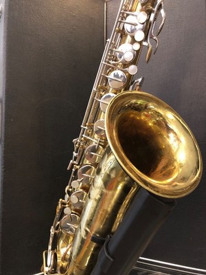 Tenorsaxofon Buescher 400 Saxophon tenor USA gold mit Blumen