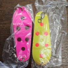 FREE SHIPPING. S-BB052 Commercial Trolling Spoons. USA mfg. Gold Star.