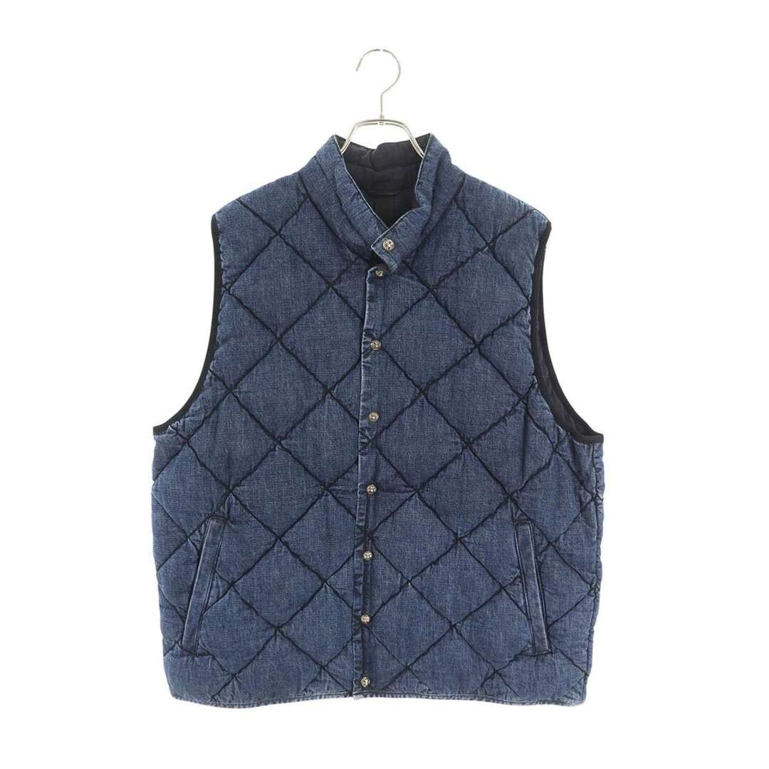 Chrome Hearts TEENAGE KICKS Denim Quilted Down Vest Men's XL Used e28c55343c3c05 thumbnail 2