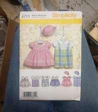 Simplicity 4711 Child Unisex Kids Dress Sewing Pattern Contemporary Original