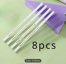 Eight white charcoal pencils NEW Shipping Included