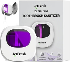 Portable UV Toothbrush Sanitizer Holder  Cleaner with UV Light  Magnetic Mount