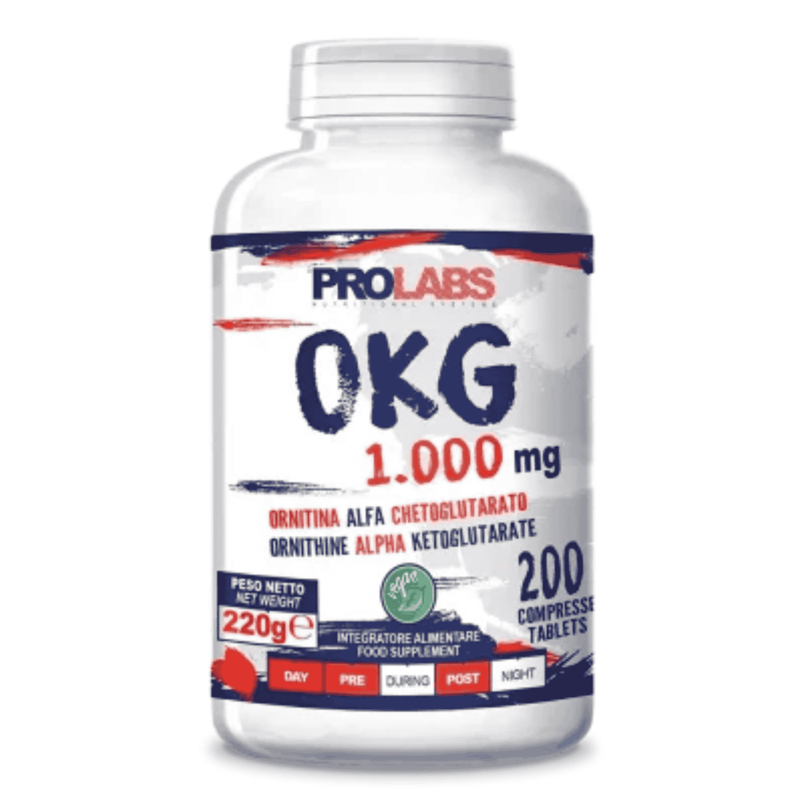 Recupero Muscolare con PROLABS OKG 1000mg: 200 cpr Ornitina OKG