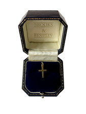 1963 Cross Pendant 9ct Gold Small Cross Vintage Pendant