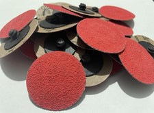 25 Pack - 2 Inch 36 Grit Ceramic Quick Change Sanding Discs Type R Roloc