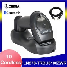 Zebra LI4278-TRBU0100ZWR 1D Wireless Bluetooth Handheld Barcode Scanner w Cradle