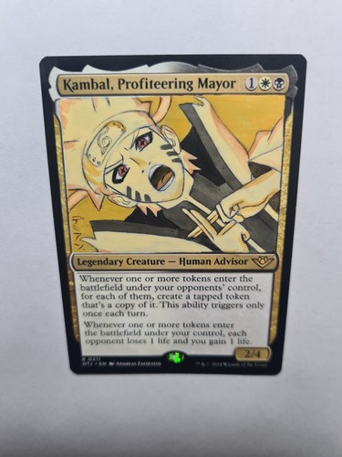Kambal Profiteering Mayor NarutoMAGIC GATHERING ALTERED ART HAND PAINT - Picture 7 of 12
