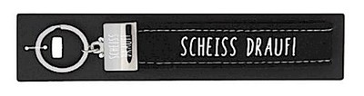 Depesche Schlaufen Schlüsselanhänger aus Filz, mit graviertem Metallabschlu ...