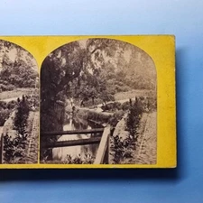 Kings Lynn Stereoview C1870 Mrs Morris Victorian Garden Real Photo Canal