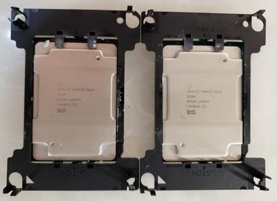 Pair of Intel Xeon Gold 5220R SRG2P 2.20GHz CPU Processor w/ Black Bracket