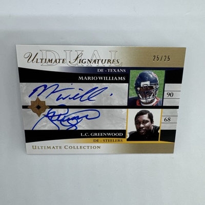 #ad #ad 2006 ULTIMATE L.C. GREENWOOD MARIO WILLIAMS RC DUAL AUTOGRAPH #D 25 BEAUTY $69.99
