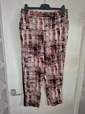 Ladies 'Tu' Stretch Leggings/ Lounge Pants. Pockets. Colourful Print. Size 14.